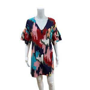 Crosby Multi Color Print Pre-Owned Ladies Dress -  Size Small